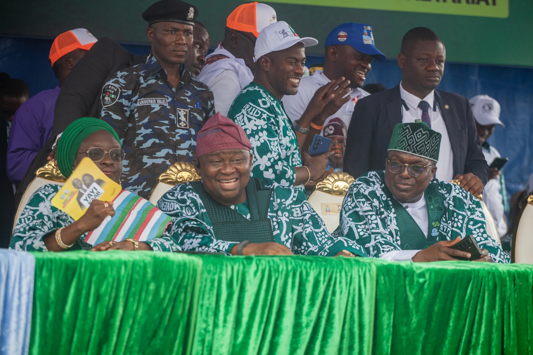Chapter representatives seated at the inauguration